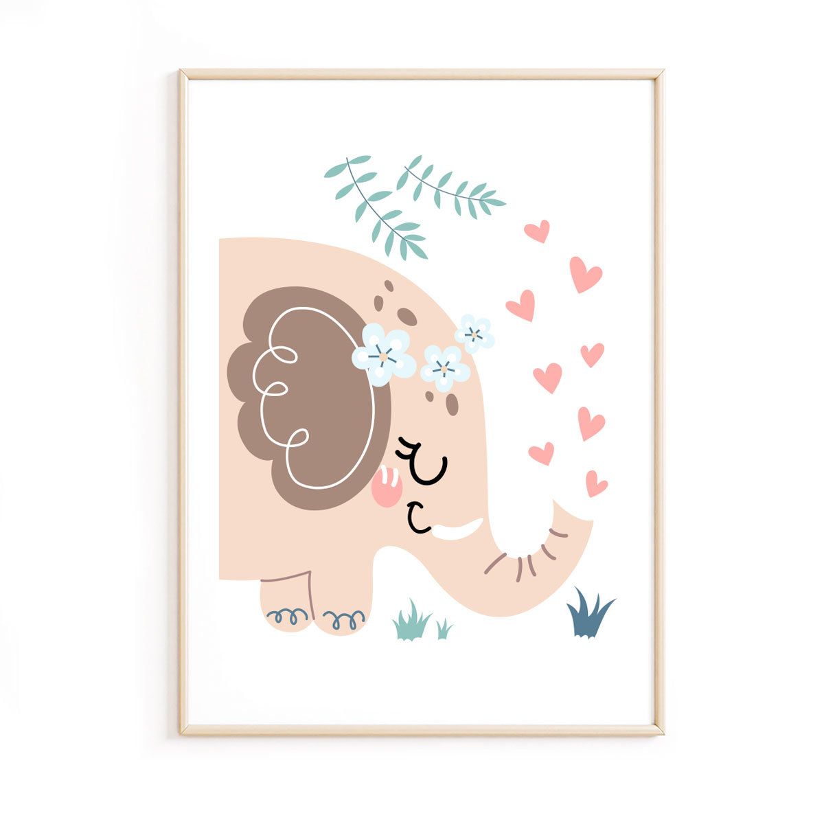 Affiche safari Elephant - chambre bébé