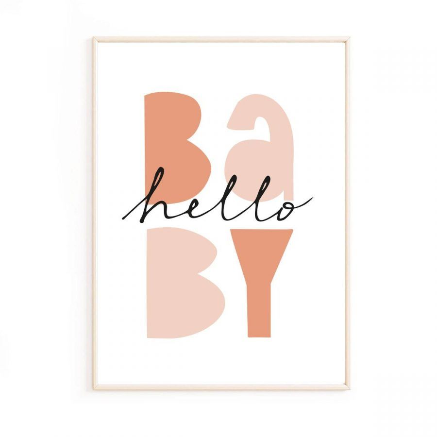 affiche-chambre-fille-hello-baby