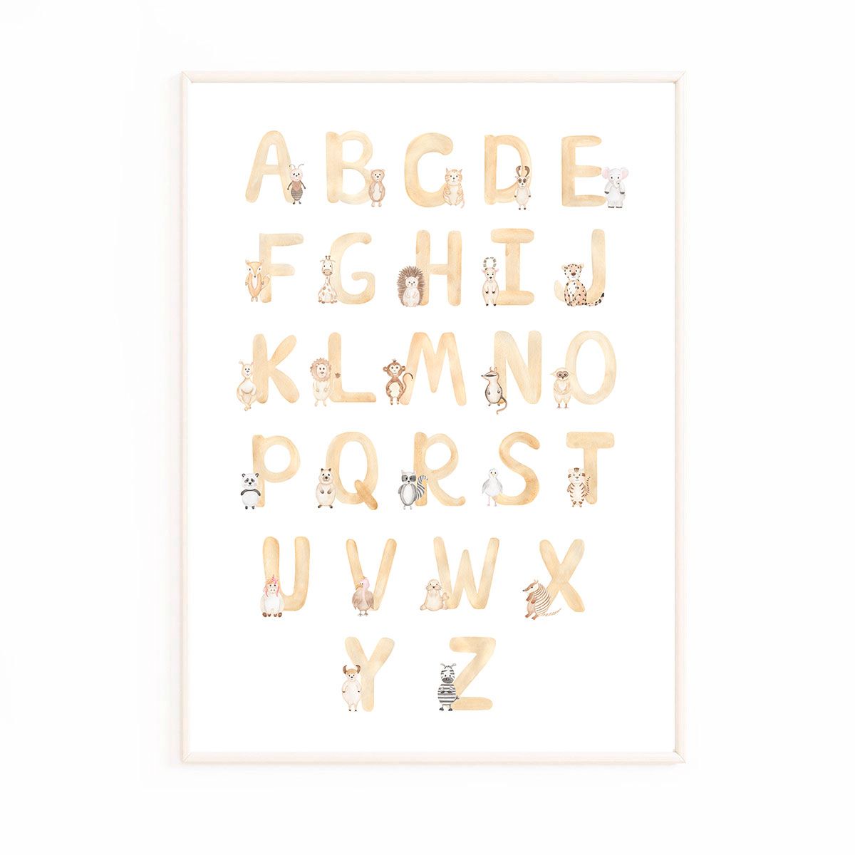 Affiche alphabet aquarelle enfant