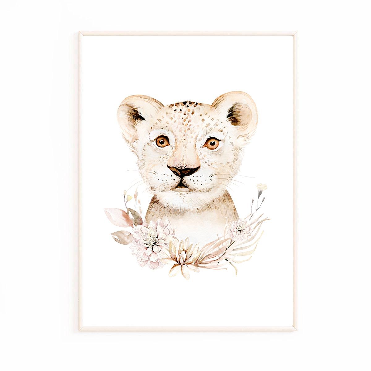 Bébé Lion Poster - Affiche Enfant