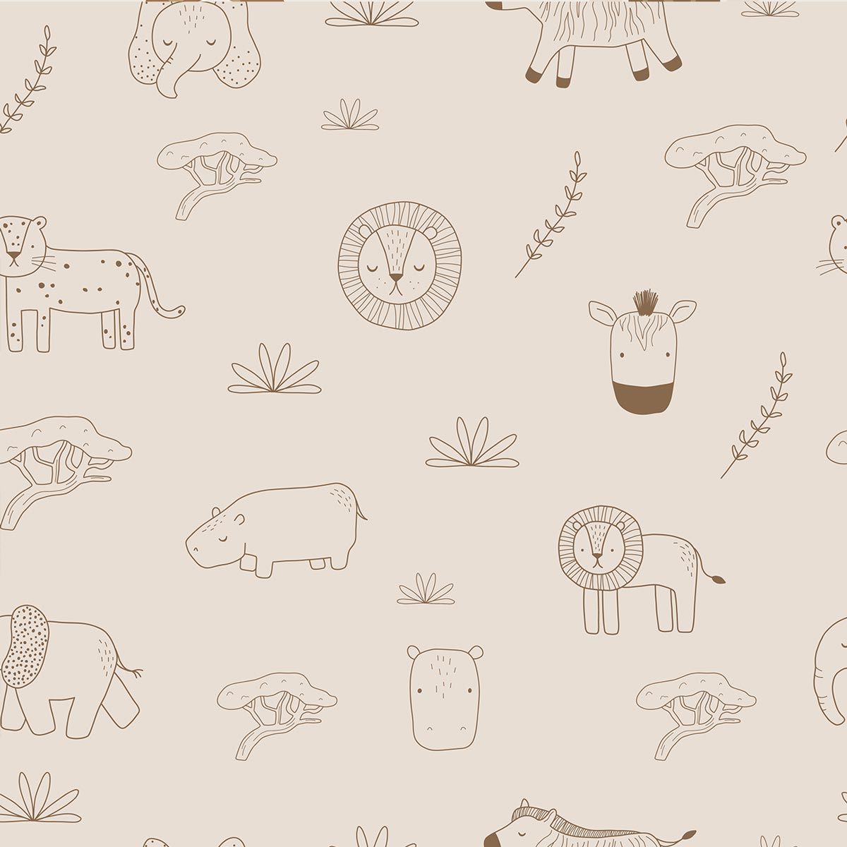 papier-peint-bébé-animaux-safari