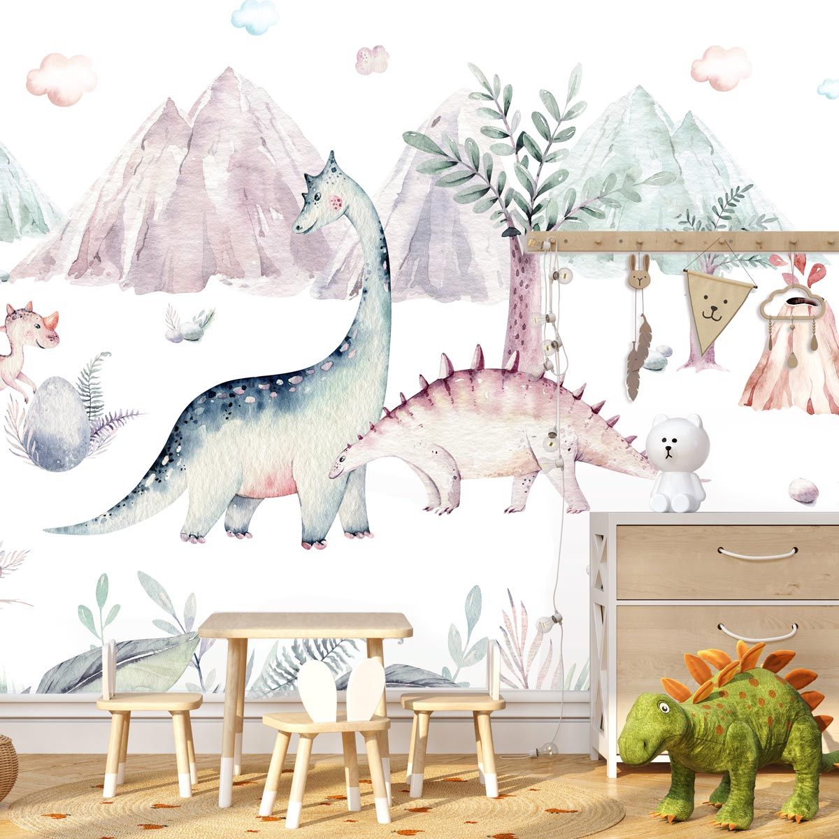 papier-peint-dinosaure-chambre-bébé