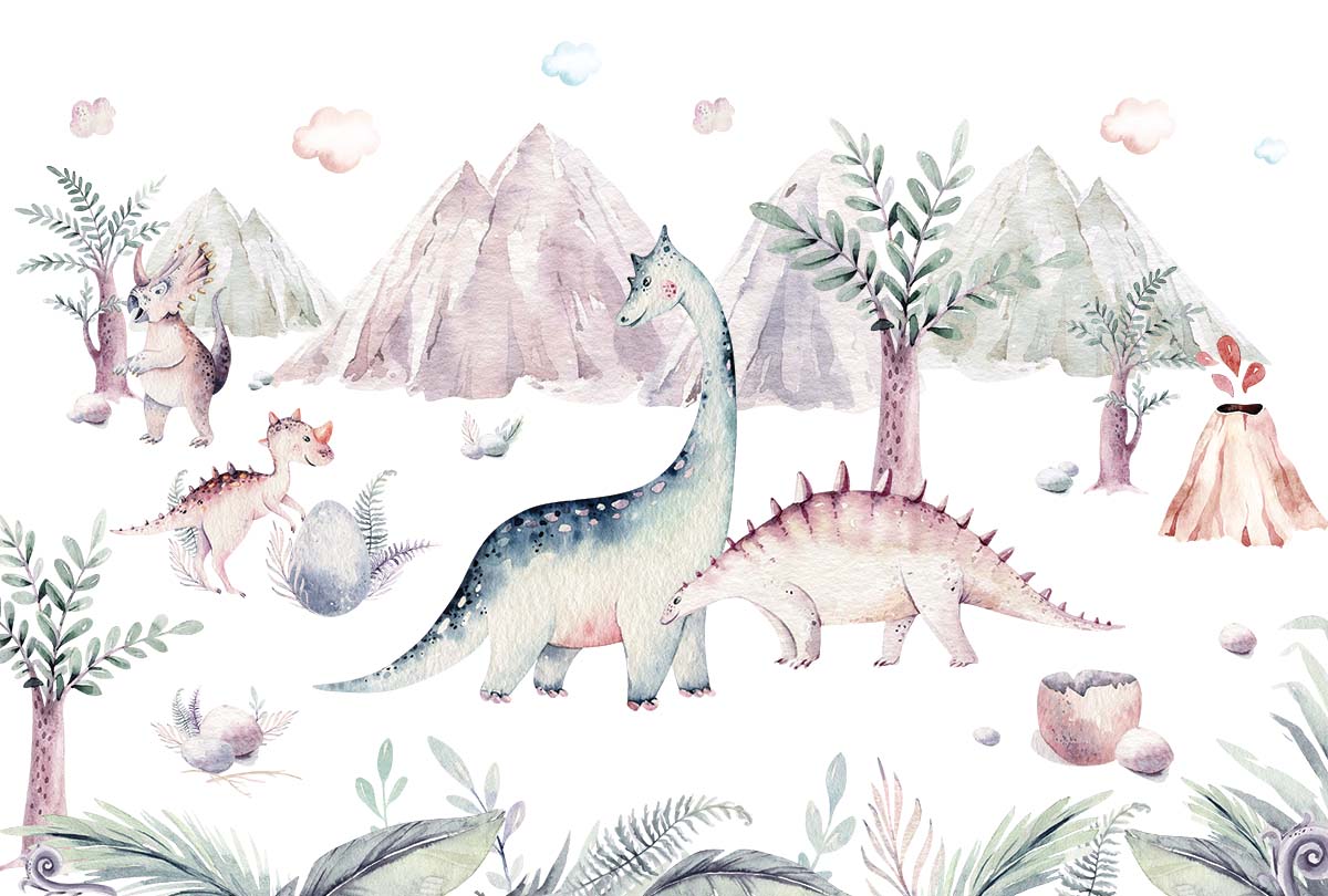 papier peint dinosaure enfant