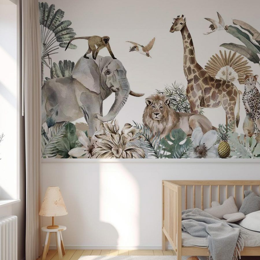 papier-peint-safari-panoramique-bebe