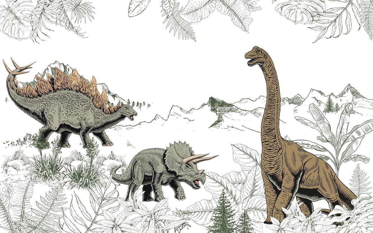 papier-peint-enfant-dinosaure