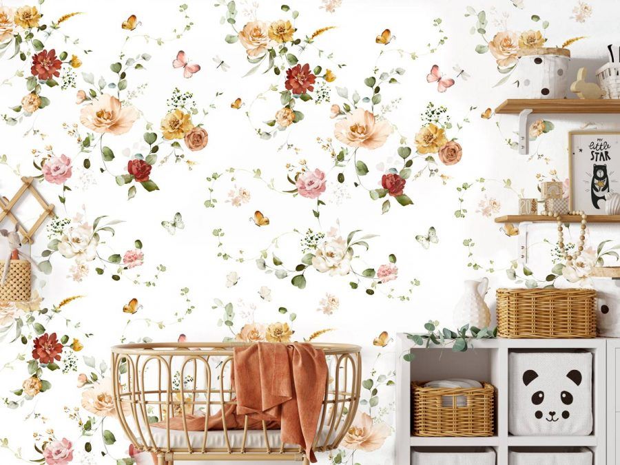 papier-peint-floral-chambre-enfant