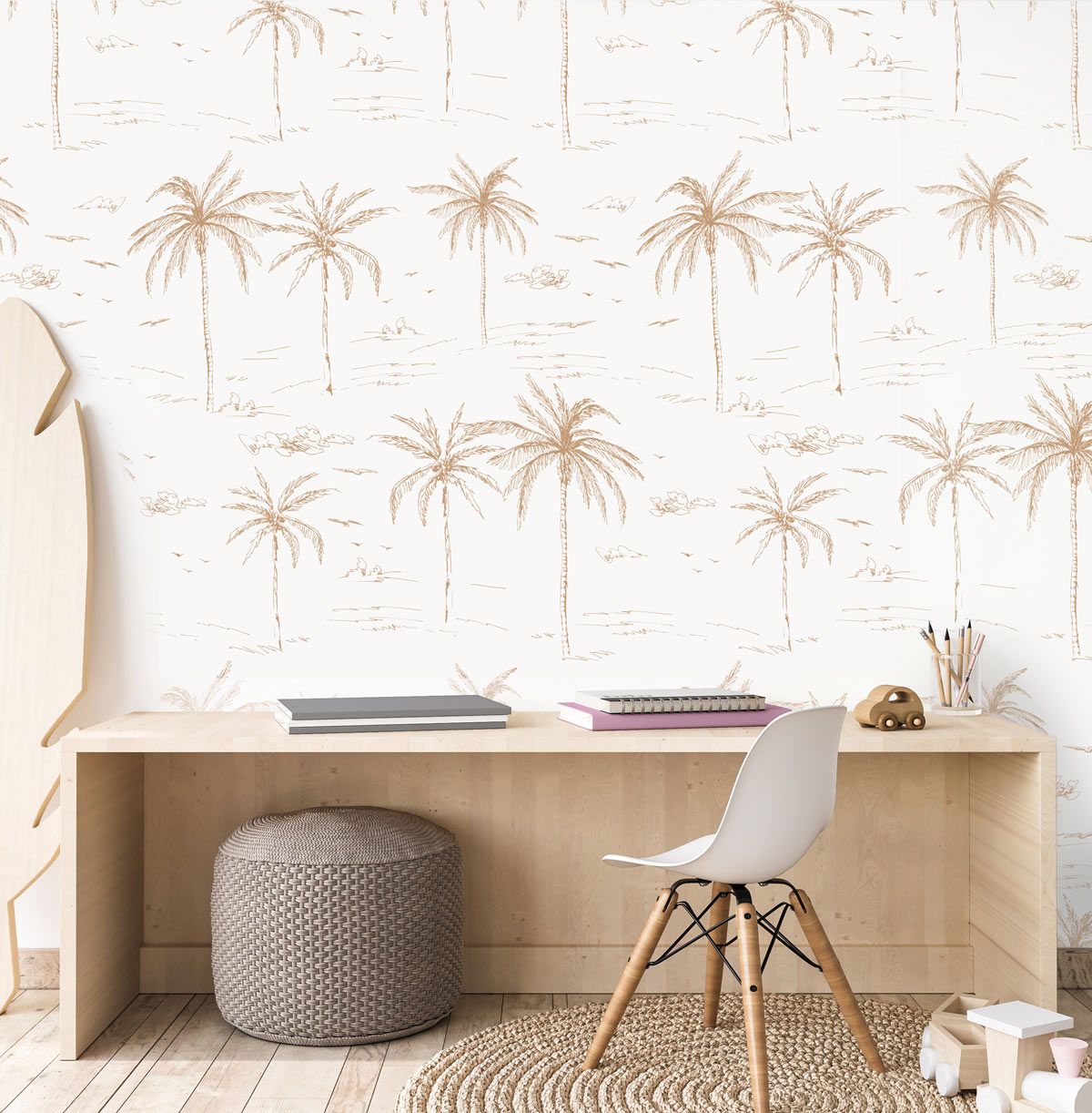 papier-peint-palmier-chambre