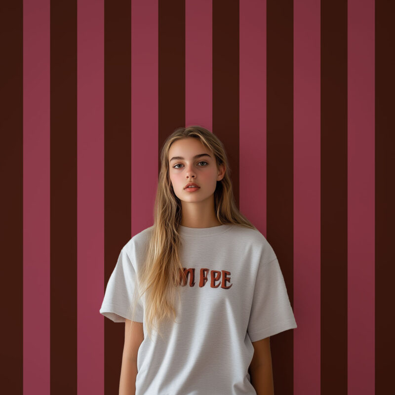 Tapisserie pop marron et rose