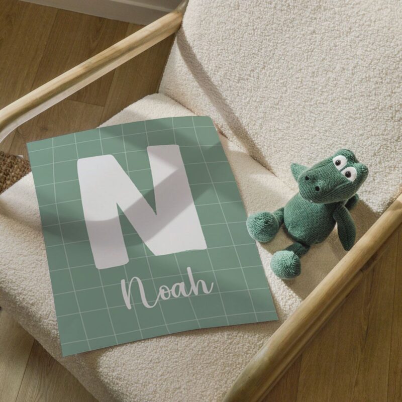 Affiche personnalisée petits carreaux pour enfant – Image 3