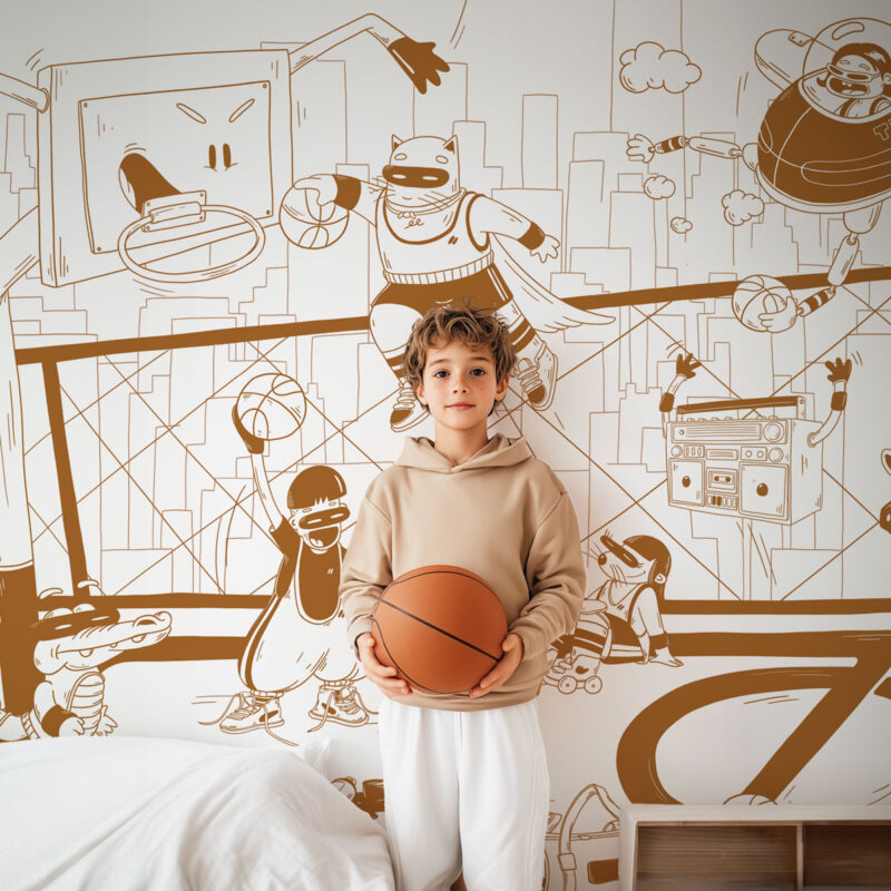 papier peint basketball