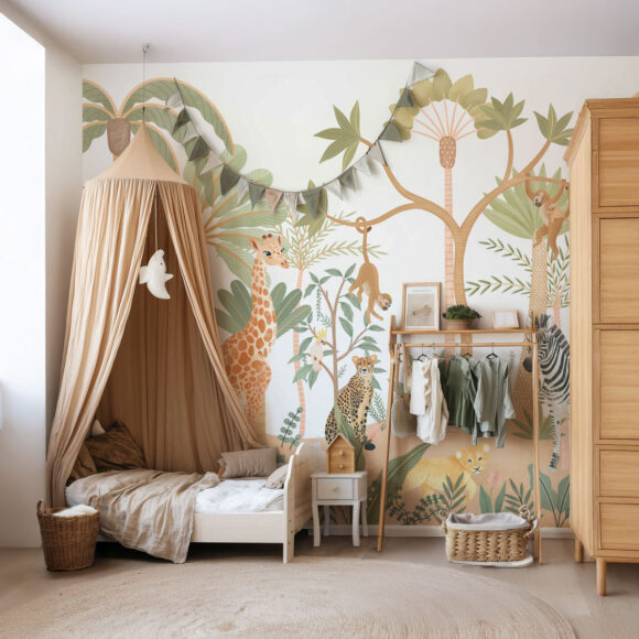 papier peint panoramique jungle