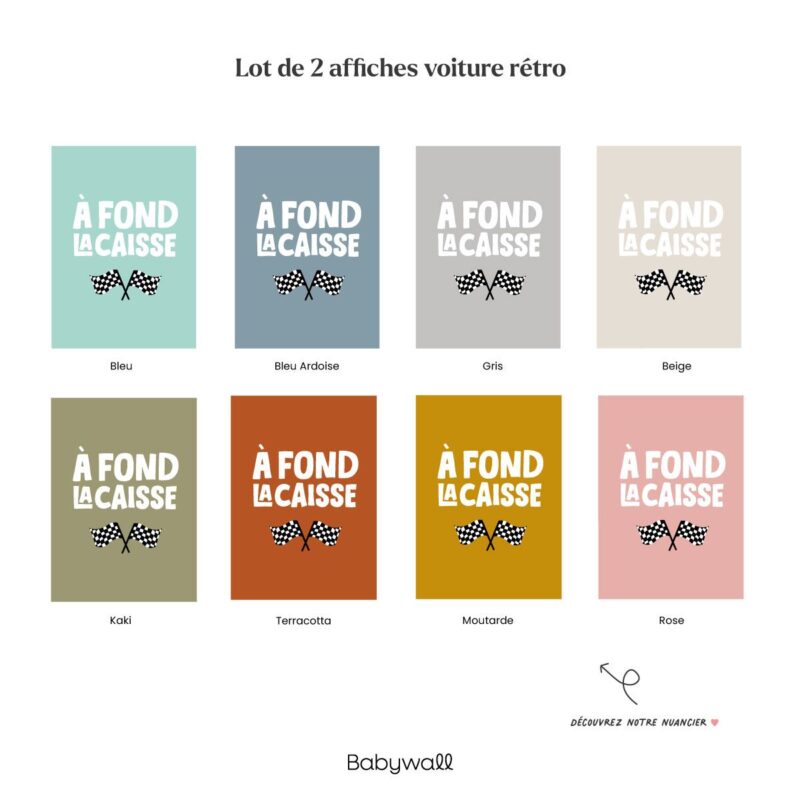 nuancier affiche voiture