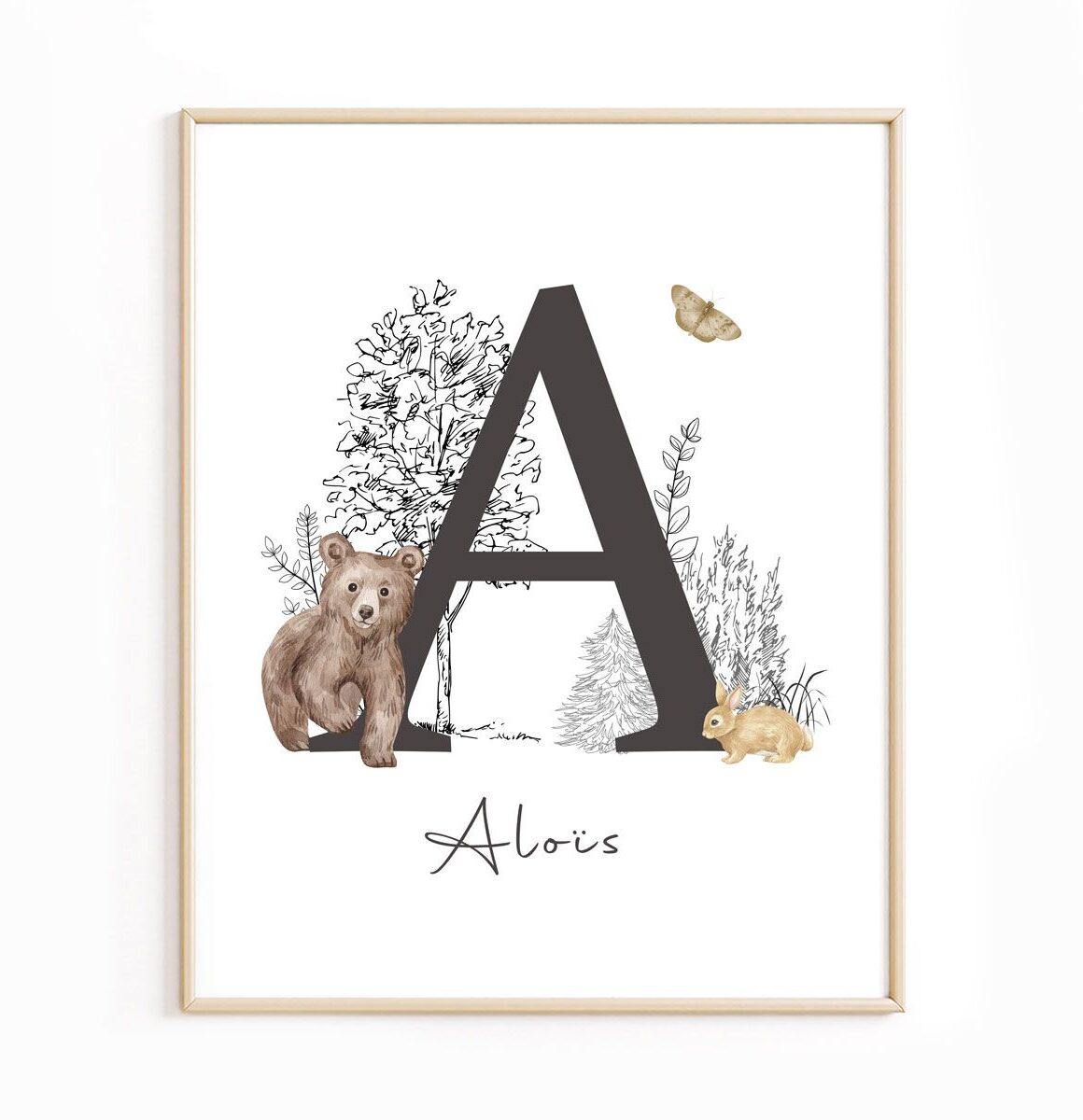 affiche-foret-enfant-a-personnaliser-prenom