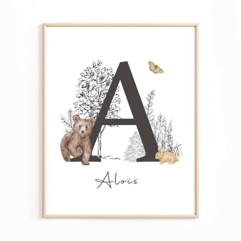 affiche-foret-enfant-a-personnaliser-prenom
