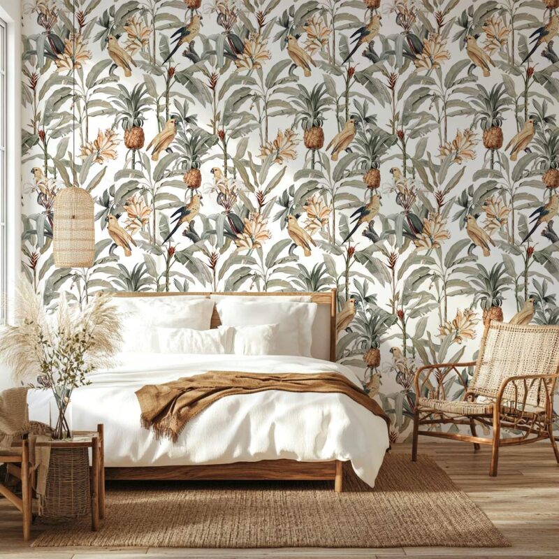 Papier-peint-bananier-luxuriant