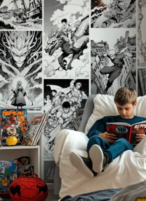Papier peint manga garçon