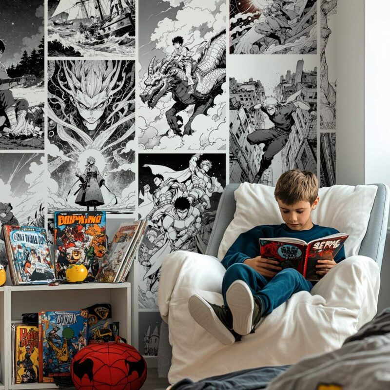 Papier peint manga garçon