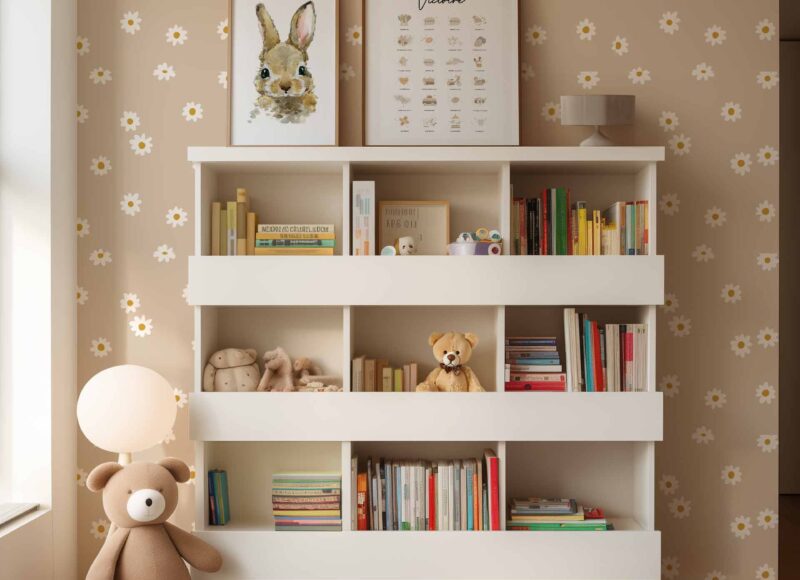 Papier-peint-marguerite-chambre-enfant