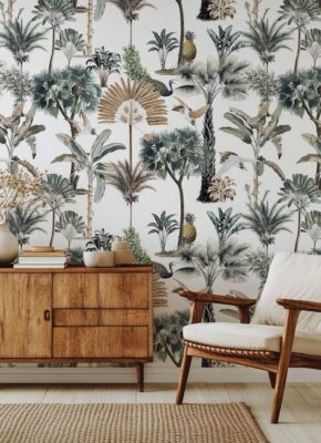 Papier-peint-palmier-luxuriant