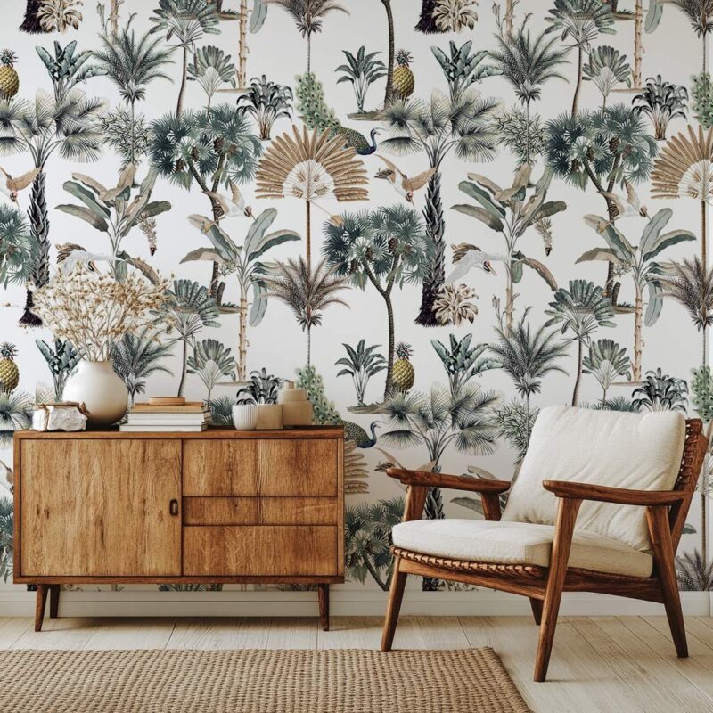 Papier-peint-palmier-luxuriant