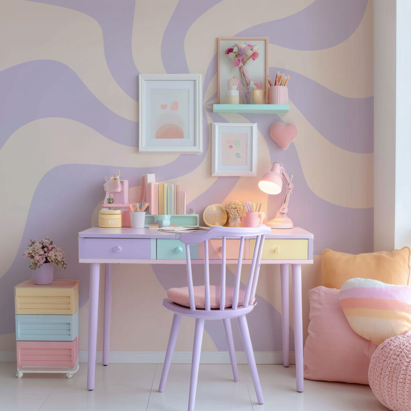 Papier peint pop violet