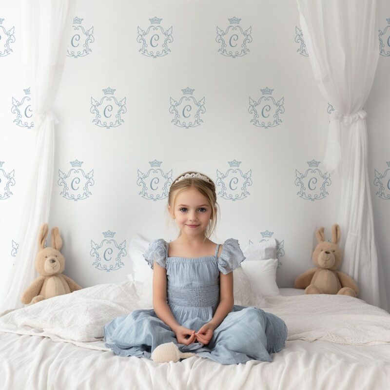 Papier peint princesse bleu