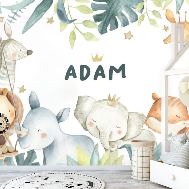 Papier-peint-safari-personnalisé