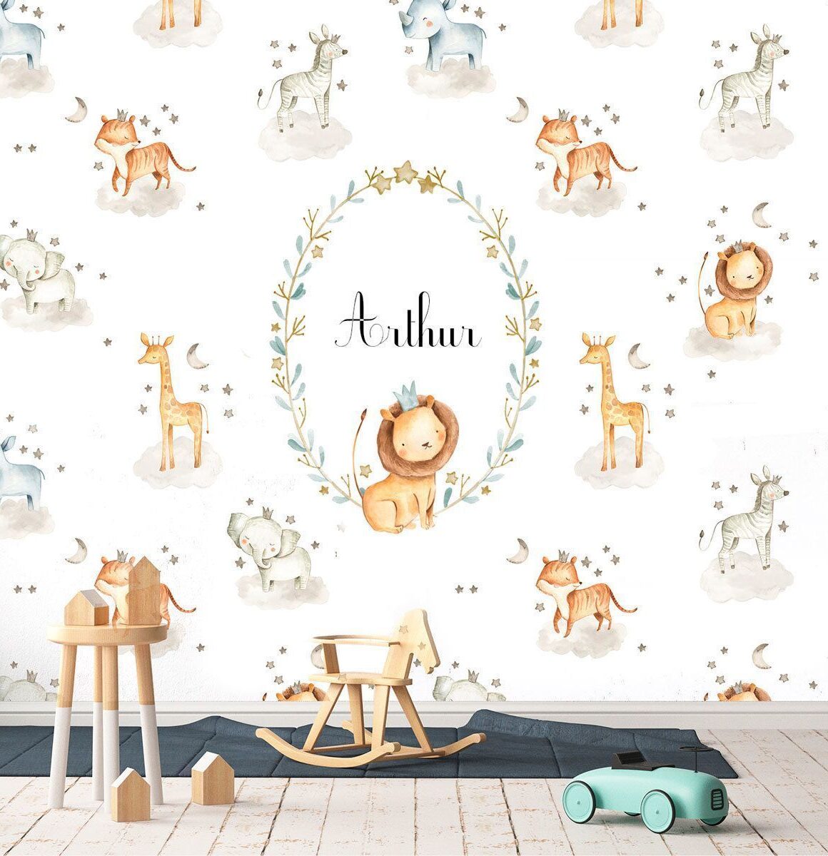 Papier-peint-safari-personnalisé