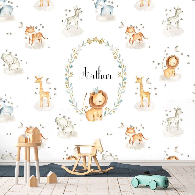 Papier-peint-safari-personnalisé