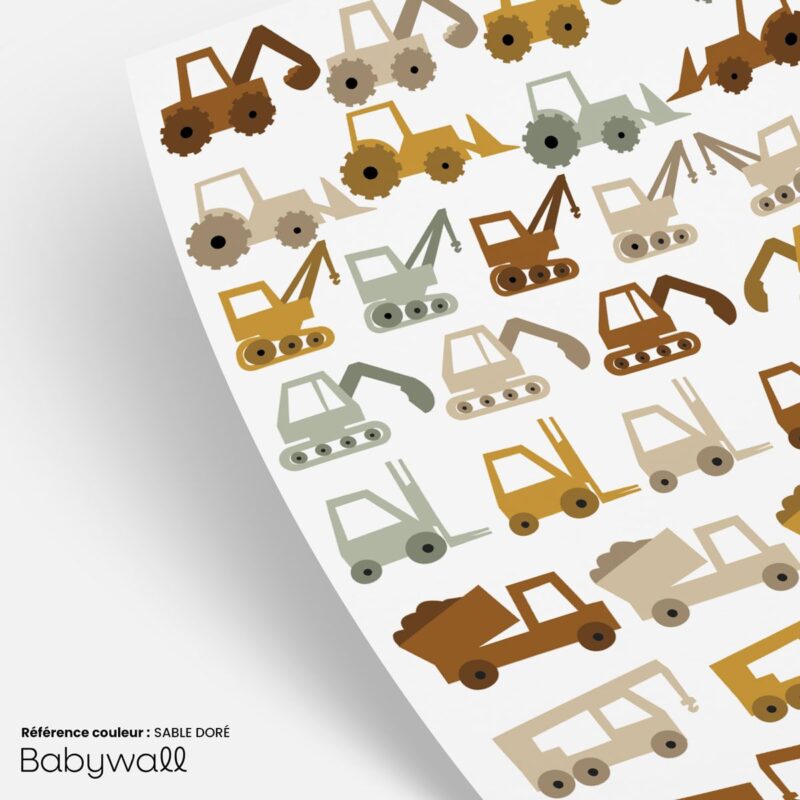 Planche-de-sticker-engin-de-chantier-pour-enfant---Sable-doré