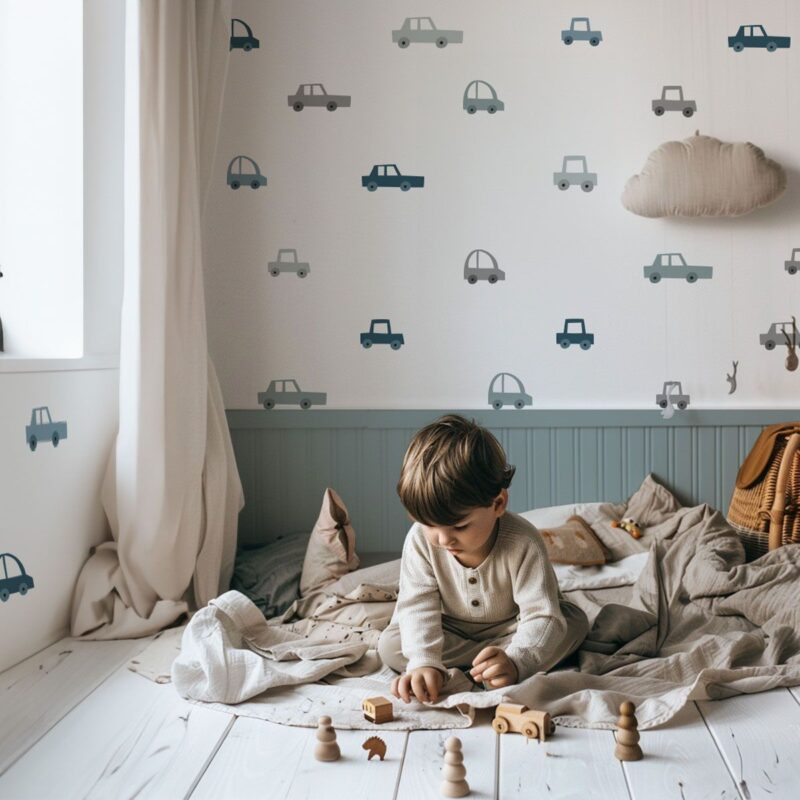 Sticker -petite-voiture - Bleu