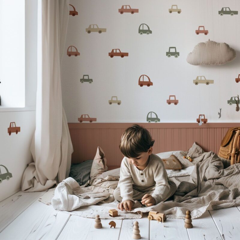 Sticker-petite-voiture - Terre cuite