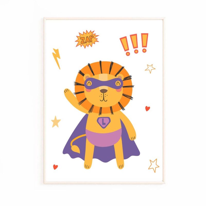 affiche-animaux-super-héro-enfant
