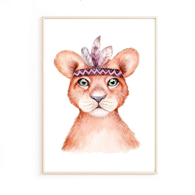 affiche-bébé-tigre-bohème