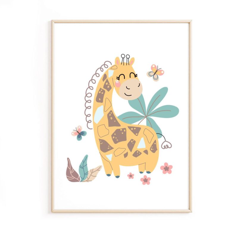 affiche-girafe-chambre-bébé
