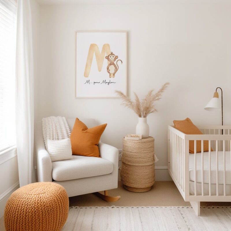 affiche-prenom-enfant-singe