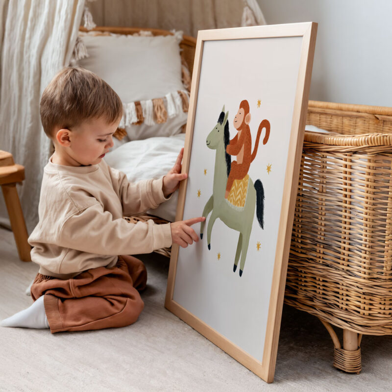 affiche-singe-à-cheval