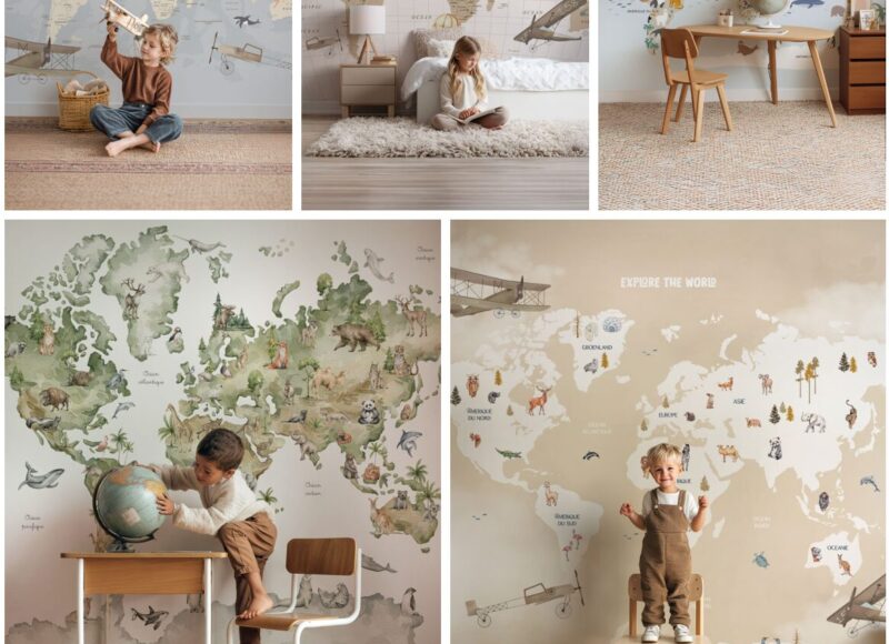 carte du monde montessori
