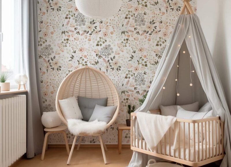 chambre-bebe-fleurs-roses-enchantee