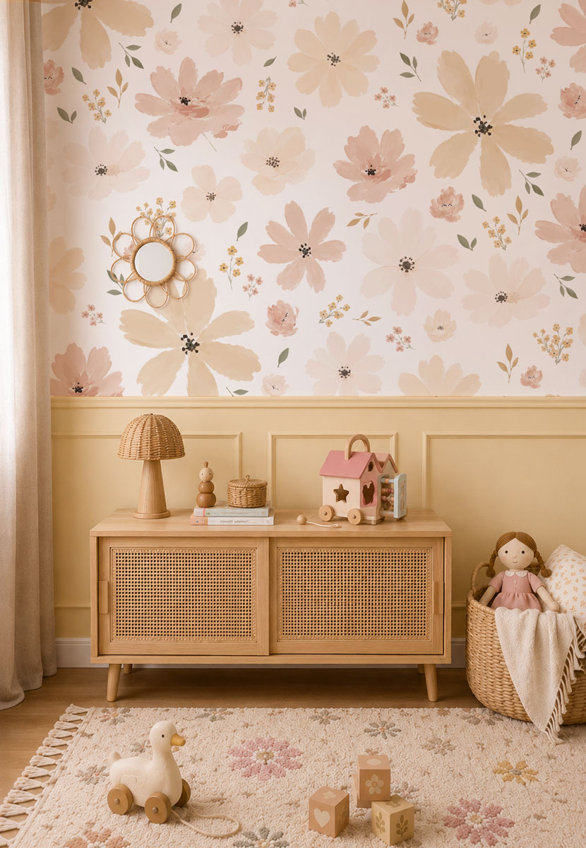 chambre-fille-jaune