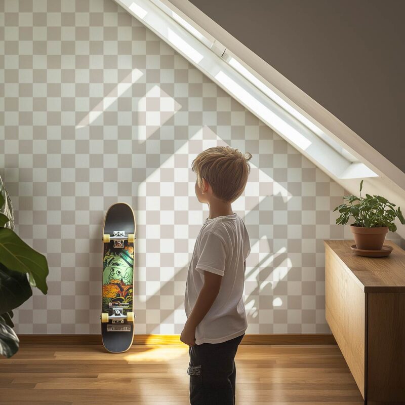 chambre-garcon-damier