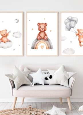 lot-affiche-ours-bébé