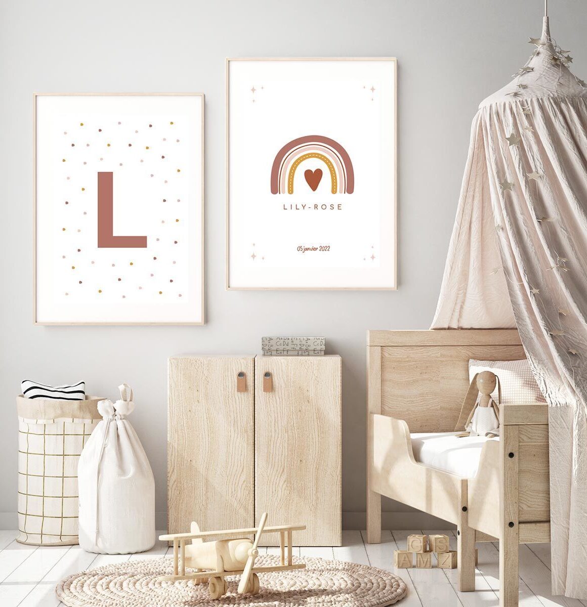 lot-de-2-affiches-bébé-personnalisable