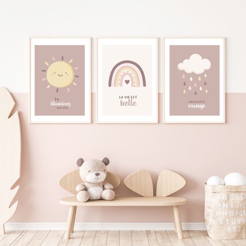 lot-de-3-affiche-chambre-fille