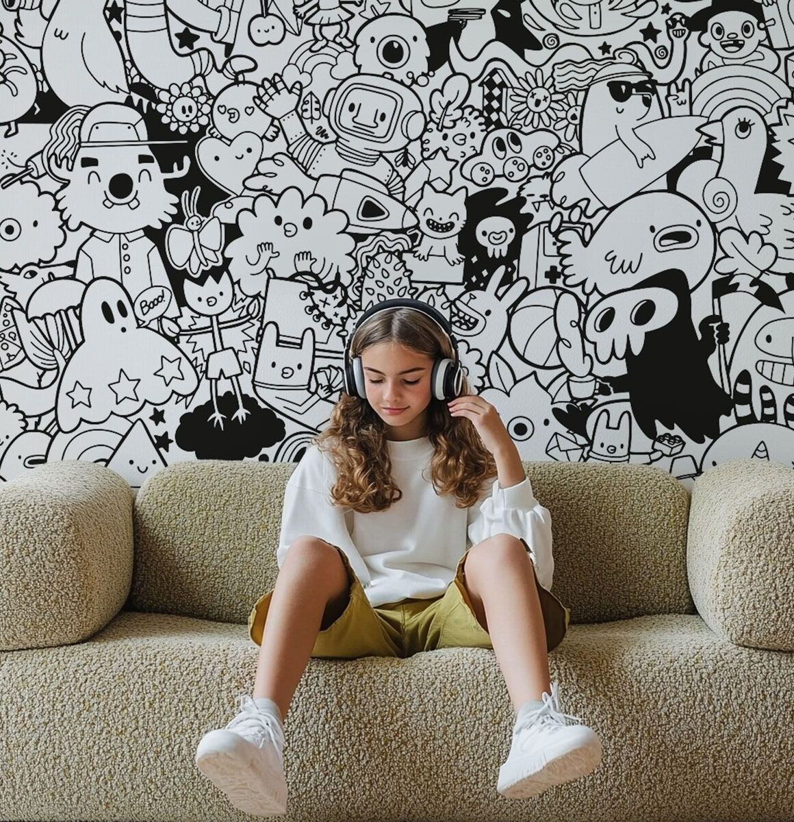 papier peint doodle enfant