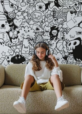 papier peint doodle enfant