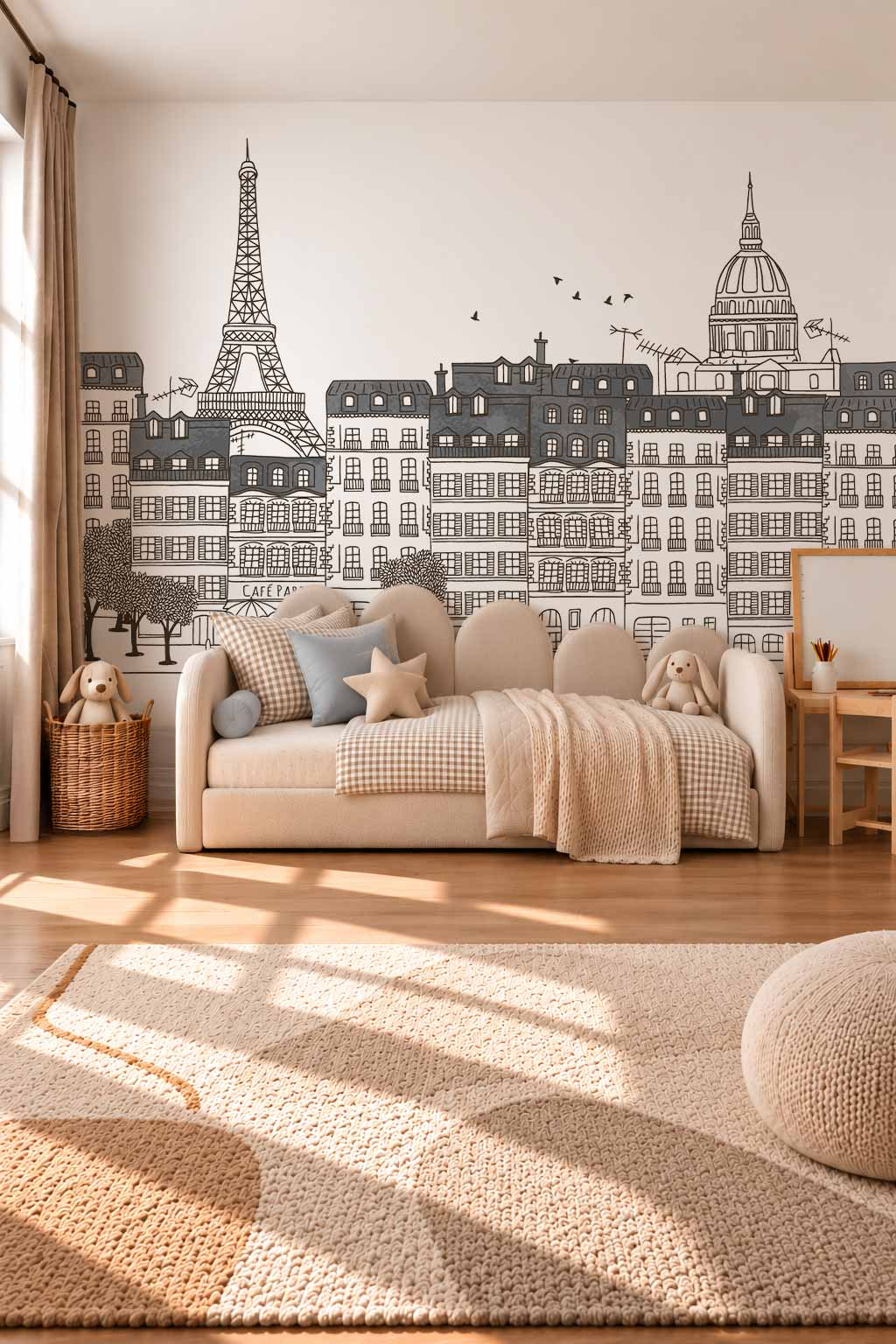 papier-peint-Paris-en-noir-et-blanc
