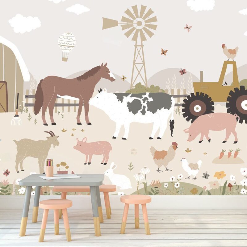 papier-peint-animaux-de-la-ferme