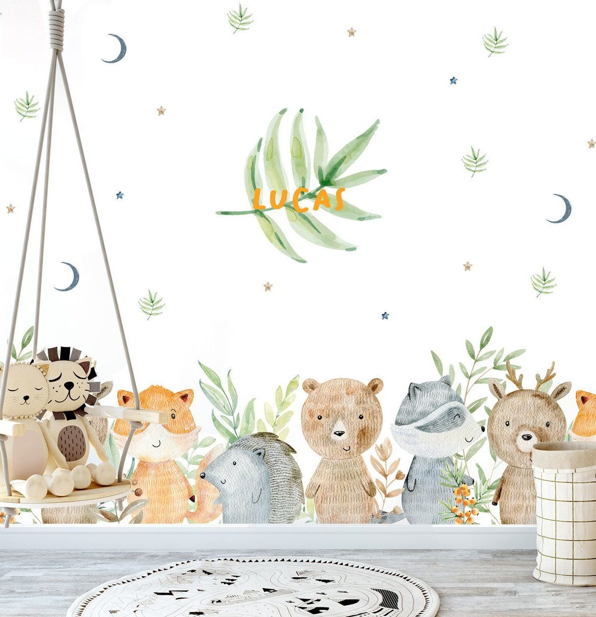 papier-peint-animaux-personnalisé-bébé