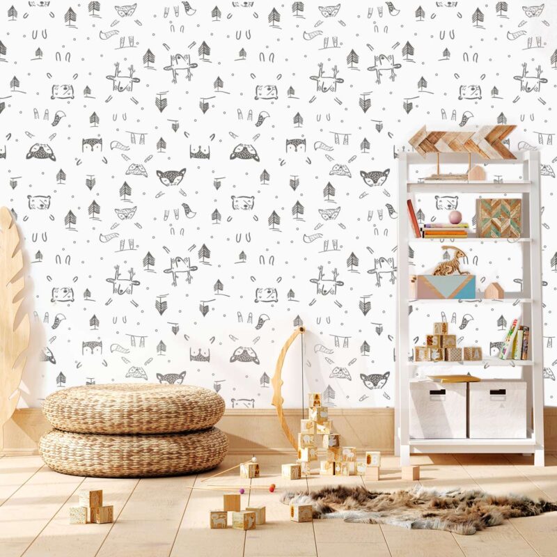 papier-peint-animaux-scandinave